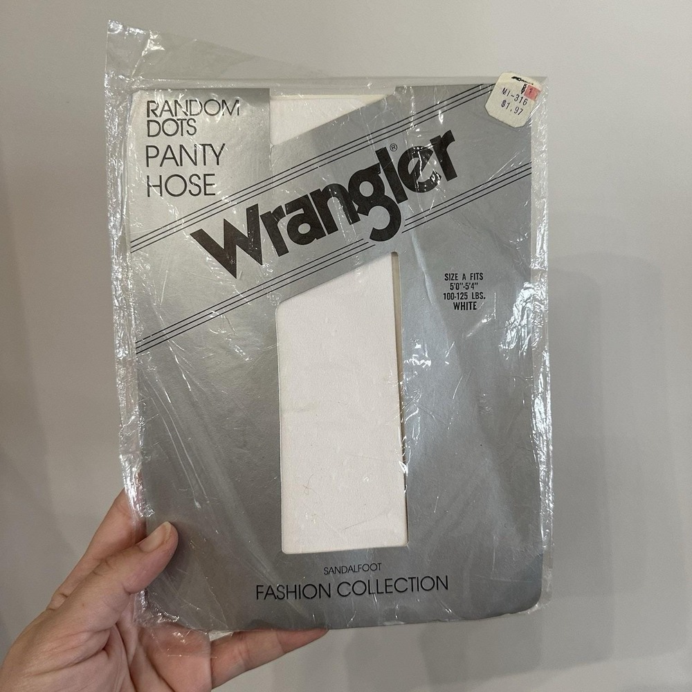 VTG Women's Wranger Pantyhose Random Dots‎ Size A 100-125 Lbs. New